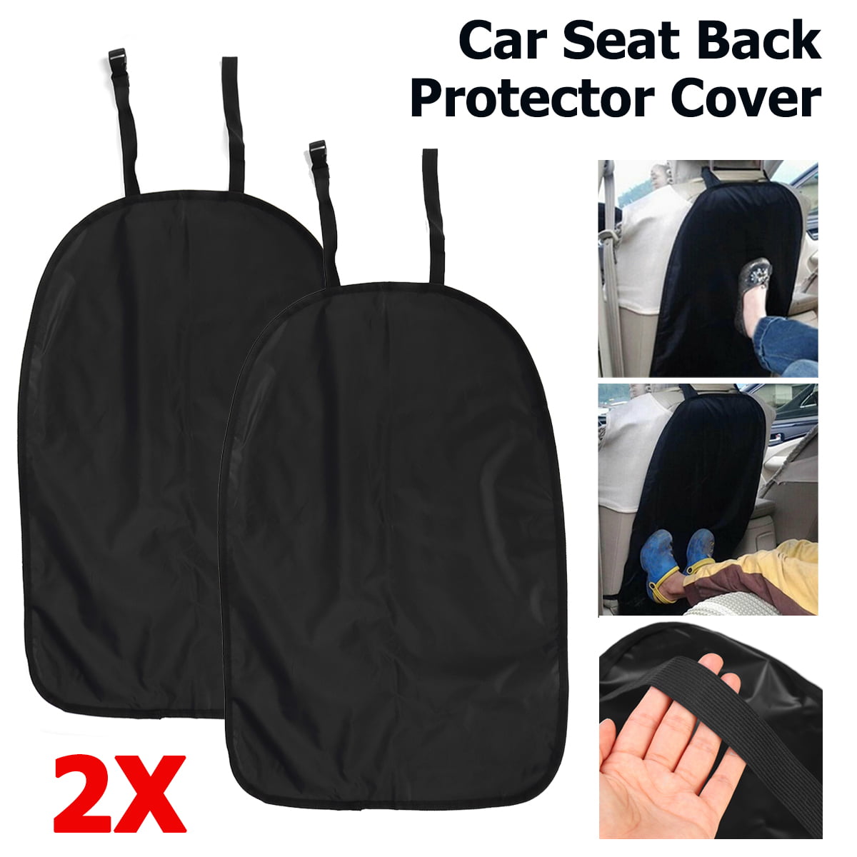 2 Pack Back Seat Protector Car Seat Kick Mat SUV Cushion Cover Set Auto Care 