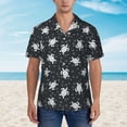 thumbnail image 2 of Balery Turtle Camisas hawaianas de manga corta para hombre, camisas playeras de corte holgado, camisas de vacaciones con botones,Medium, 2 of 7