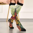 thumbnail image 5 of FREEAMG Beautiful Butterfly Compression Socks Women Men Knee High Stockings for Sports,Running,Travel 1Pair, 5 of 7