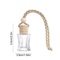 thumbnail image 3 of 1Pc 10ml Hanging Car Air Freshener Diffuser Bottle Empty Clear Glass Essential Perfume Oil Aromatherapy Fragrance Perfume Pendant Glass Bottle Decor with Wooden Caps(I), 3 of 6