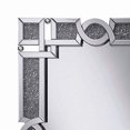 thumbnail image 2 of Benjara BM230487 Interlocking Mirrored Wall Mirror with Crystal Beads, Silver, 2 of 5