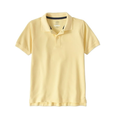 - Boys School Uniform Short Sleeve Double Pique Polo