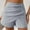 Gray, variant on AXXD High Waist Biker Shorts for Woman Summer Classic All Match Pleats Slim Button Short Trouser Shorts Mother's Day