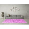 thumbnail image 3 of Ahgly Company Indoor Round Oriental Pink Industrial Area Rugs, 5' Round, 3 of 4