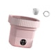 thumbnail image 4 of Lavadora compacta plegable con centrifugado para hoteles, caravanas y apartamentos. Rosa, 4 of 9