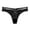 Black, variant on Women's Fashion Sexy Thong Cotton Bottom Crotch Sexy Thin Belt Ring Breathable Ice Silk Seamless Underwear