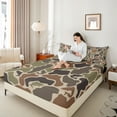 thumbnail image 4 of Castle Fairy Big Bass Fish Twin Sheet Sets for Kids Teens,Vintage Camouflage Camo Bedding, 4 of 7