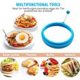 thumbnail image 2 of Anillos de silicona para huevos, anillos para cocinar huevos de calidad alimentaria, molde antiadherente para huevos fritos, panecillos para desayuno, molde para McMuffin de huevo (paquete, 2 of 5