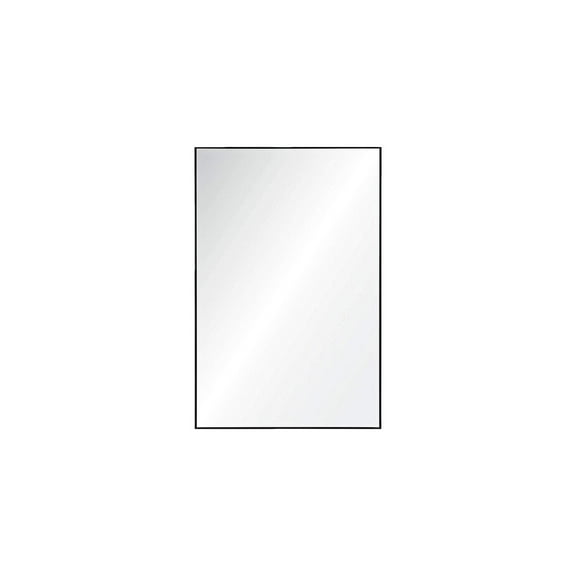 Modern Wall Mirror - 32" x 21" Charcoal Grey Rectangle Mirror for Home Decor