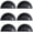 Black- CC :76mm, variant on HDJNal Brushed Nickel Cabinet Cup Handles, 6PCS Zinc Alloy Drawer Pulls Vintage Shell Shape Knobs for Dresser Cupboard Kitchen Furniture Decoration, 64mm Hole Centers,with adjustable Screws