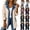 Army Green -BG43, variant on Denim Blazer for Women Corduroy Patchwork Cardigan Casual Loose Collared Button Down Long Sleeve Jacket Navy M