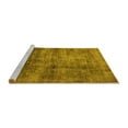 thumbnail image 2 of Ahgly Company Machine Washable Indoor Square Oriental Yellow Industrial Area Rugs, 5' Square, 2 of 4