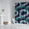 thumbnail image 2 of Blue Green Gold Marble Pattern Shower Curtain 72"x72" ,Bathroom Decorative Shower Curtains Set with 12 Hooks,Modern Waterproof Washable Shower Curtain, 2 of 6
