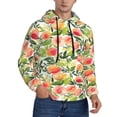 thumbnail image 2 of Fotbe Men's Hoodie with Fruits Peach1 Pattern - Kangaroo Pocket Pullover Hooded Sweatshirt, Perfect for Daily Wear, Travel, and Home-Small, 2 of 7