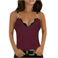 thumbnail image 1 of CHUANK Ichuanyi Blouse à Imprimé Sans Manches à Col en V pour Femmes, Décontractée, Ample, à Fermeture Éclair, 1 of 9