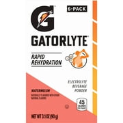 Gatorade Gatorlyte Electrolyte Beverage Drink Mix Powder, Watermelon, 3.1 oz, 6 Pack