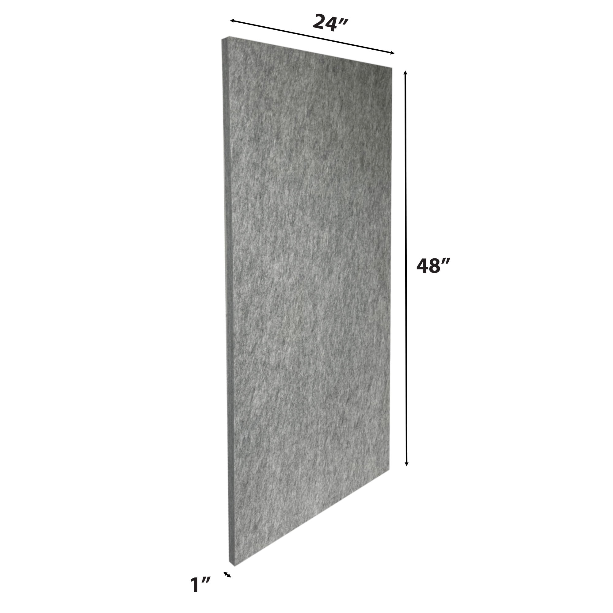 ATS Acoustics PET Acoustic Panel, Polyester, Water Resistant, 24" x 48" x 1" (Smoke)