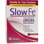 Slow Fe Slow Release Iron, Tablets 30 ea Pack of 6