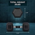 thumbnail image 3 of Mancuerna Yes4All empuñadura de goma 9 kg para entrenamiento de todo el cuerpo, 3 of 7