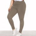 thumbnail image 2 of Plus Size Women's Yoga Pants - High Waist Hip Lifting Workout Leggings (XL-5XL, 18 Colors) | Yubnlvae (Coffee | 3XL), 2 of 6