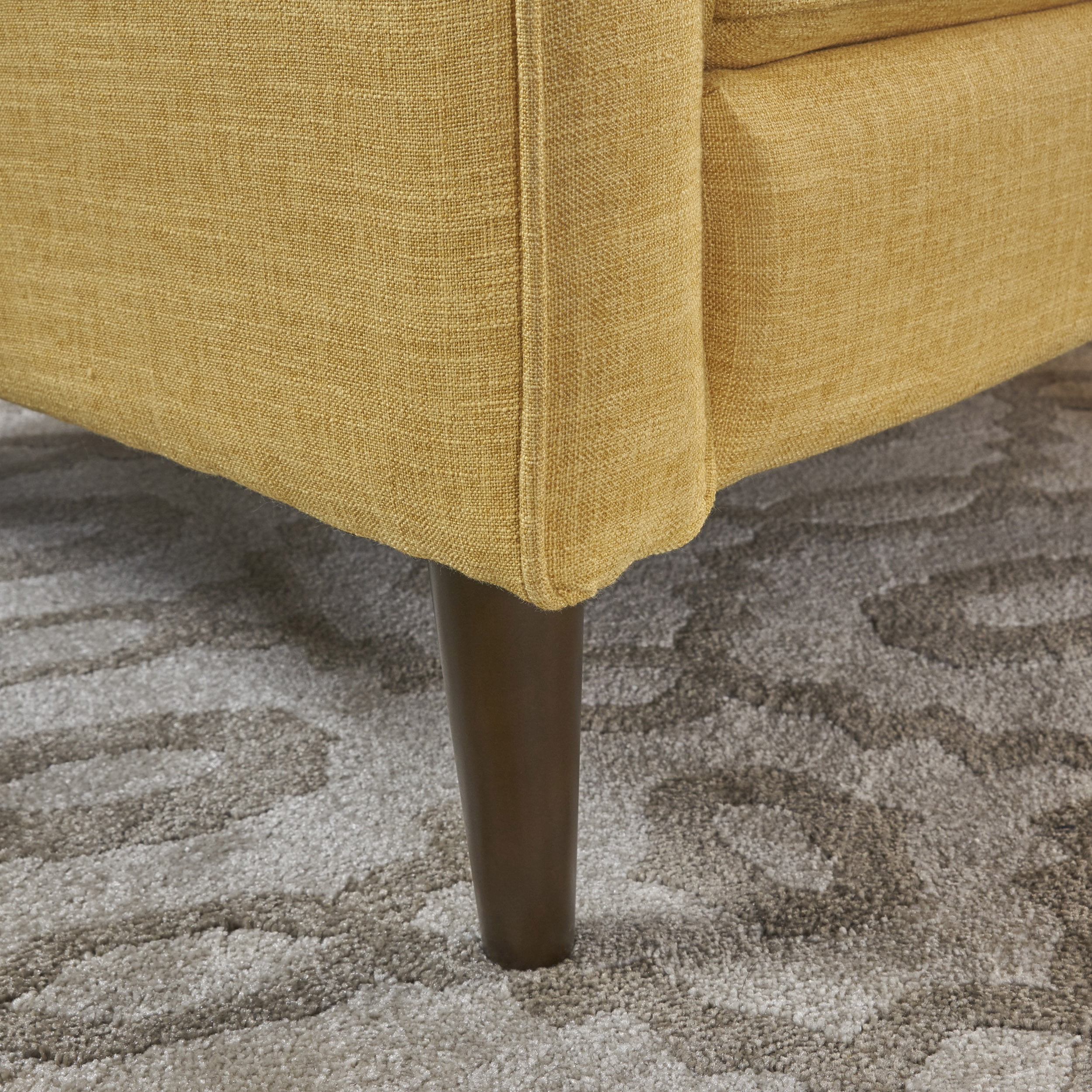 Noble House Mercury Standard Fabric Tufted Recliner, Yellow