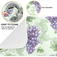 thumbnail image 4 of Grapes Purple Rustic Dish Drying Mat 16x18 Inch Microfiber Drying Pad with Green Leaves Country Fruits Design Highly Absorbent Reversible Medium Dish Draining Mat for Kitchen, 4 of 6