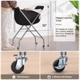 thumbnail image 2 of 32" Rolling Laundry Hamper with Removable Liner, Sturdy Metal Frame, 4 Casters and 2 Brakes, 2 of 9
