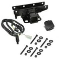 thumbnail image 1 of Fits 2007-2018 Jeep Wrangler JK Rugged Ridge Trailer Hitch Rear 11580.52 Class II; Square Tube; 2 Inch Receiver; Bolt On; With Wiring Harness/Jeep Logo Receiver Plug, 1 of 5