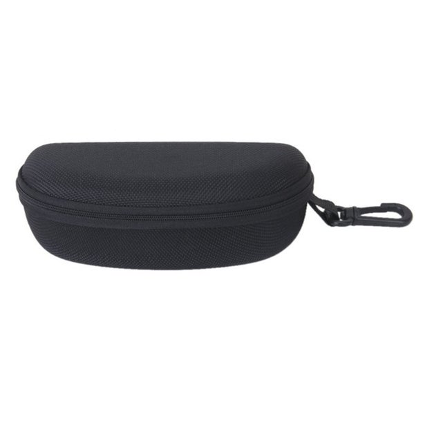 Estuche rígido con cremallera y gancho para gafas de sol (negro)