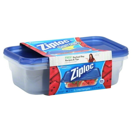Ziploc Fresh Shield Rectangle Containers & Lids, 2ct - 0