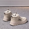 thumbnail image 5 of Toddler Shoes,Boys Hiking Sneakers Winter Warm High Top Outdoor Shoes Durable Sole Cozy Cold Weather,Boys Shoes,Beige,12.5-13 Years, 5 of 9