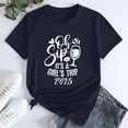 thumbnail image 4 of Tittly T Shirts for Women Spring Tops for Women Girl's Trip 2025 T Shirt Women's Fashion Round Neck Casual Short Sleeves Graphic Tees Tshirts Shirts Dark Blue XL, 4 of 5