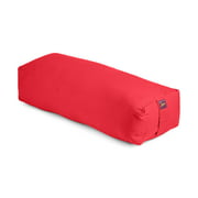 Yoga Bolster - Long Rectangular Cotton Filled - 1pc - Yogavni (Red)