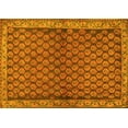 thumbnail image 1 of Ahgly Company Machine Washable Indoor Rectangle Persian Yellow Traditional Area Rugs, 7' x 10', 1 of 4