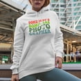 thumbnail image 2 of Somebody's Bomb Ass Photographer, Groovy Retro Wavy Text Merch Gift, White Hooded Sweatshirt or Hoodie, 3XL, 2 of 5