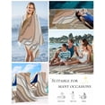 thumbnail image 5 of Brown Ombre Beach Towels Oversized Super Absorbent, Modern Geometric Abstract Aesthetic Cream Lightweight Bath Towel Quick Dry Sets For Bathroom/Pool/Rv Camping/Beach Play/Gym Room/Picnic 35"x70", 5 of 8