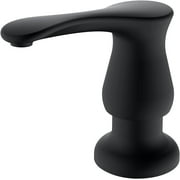 GAGALIFE Built in Kitchen Sink Soap Dispenser Matte Black with 13 OZ Bottle, Refill from The Top