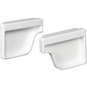 Amerimax 5 In. Traditional K-Style White Vinyl Gutter End Cap, Pair M0611HP