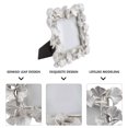thumbnail image 4 of WHAMVOX 1Pcs 4Inch European Style Photo Frame Silver Resin for Home and Office Decoration, 4 of 5