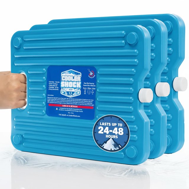 Paquetes de hielo Cooler Shock 3 reutilizables de larga duración