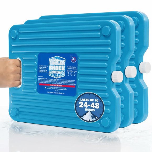 Paquetes de hielo Cooler Shock 3 reutilizables de larga duración