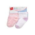 thumbnail image 2 of Hanes Pure Comfort Infant/Toddler Girls’ Ankle Socks, Organic Cotton, 6-Pairs, 2 of 5