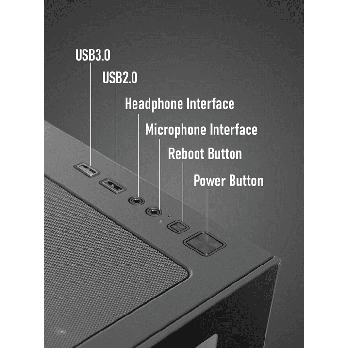 Prebuilt Gaming PC Desktop i7-8700 GTX1050 16GB DDR4 RAM 400GB NVMe SSD + 1TB HDD WiFi 6 BT5.4 Win11 9x ARGB Fan RGB Keyboard & Mouse