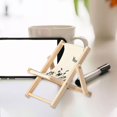 thumbnail image 2 of kusrkot Foldable Wooden Bracket Dollhouse Miniature Beach Chair Phone Holder for Kitchen White Letters, 2 of 7