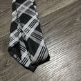 thumbnail image 3 of PERRY ELLIS Mens Black Tartan Plaid Slim Neck Tie, 3 of 3