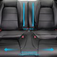 thumbnail image 3 of Red Rain Black Mustang Seat Covers Leather Seat Cover for Cars Customized Ford Mustang 2016 2017 2018 2019 2020 2021 2022 2023 10Pcs (Mustang-Black), 3 of 7