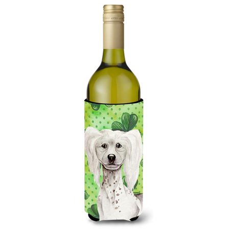 

Chinese Crested Shamrocks Wine Bottle Beverge Insulator Hugger