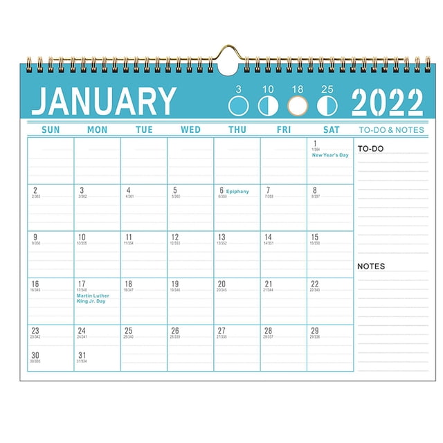 IKemiter Calendrier Mural Style Élégant 2022 Design Filaire Minimaliste Calendrier Mural Nouvel An