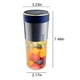 thumbnail image 3 of Xihbxyly Exprimidor Portátil, Licuadora Personal Recargable Por Usb, Motor Potente de 4 Cuchillas, Diseño Compacto y Ligero, Ideal para Viajes Al Aire Libre, Fácil de Limpiar, Capacidad de 300 Ml., 3 of 7
