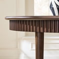 thumbnail image 6 of Walker Edison Modern Fluted Oak Veneer Dining Table for 4, Dark Brown Oak, 6 of 12